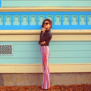 Nasty Gal Striped Flare Pants